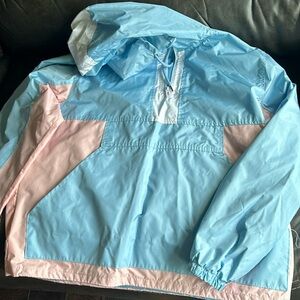 sovereign state pink/blue windbreaker hoodie